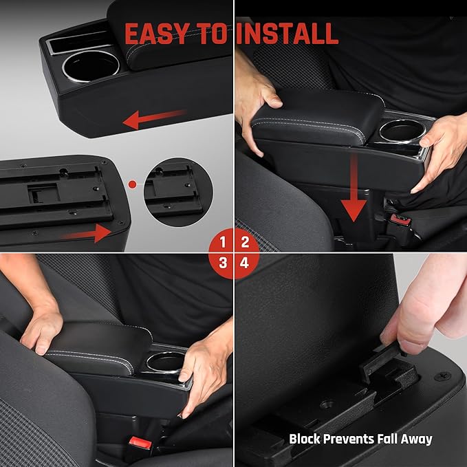 YJYWZH Car Armrest Box for Nissan Kicks Accessories 2016-2021 Center Console Storage Organizer Double Layer Space with Cup Holder Mobile Phone Holder (White Thread)