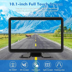 Wired Backup Camera System with 10.1" Touch Monitor, 4 HD 1080P Rear View& Side View Cameras, 4 Split Screen, Night Vision, IP68 Waterproof Back up Camera for Truck/RV/Trailer/Bus/Tractor..