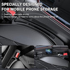 2 Pack Car Seat Gap Filler Organizer – Universal Fit Side Seat Gap Blocker & Storage Box for Cars, SUVs & Trucks, Prevents Items from Falling Between Seats