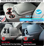 Center Console Cup Holder Organizer Compatible with 2013-2024 Dodge RAM 1500/1500 Classic, 2013-2026 RAM 2500/3500 Accessories, Cup Holder Front Storage Box Tray (Fit 3-Cup Holder Jump Seat)