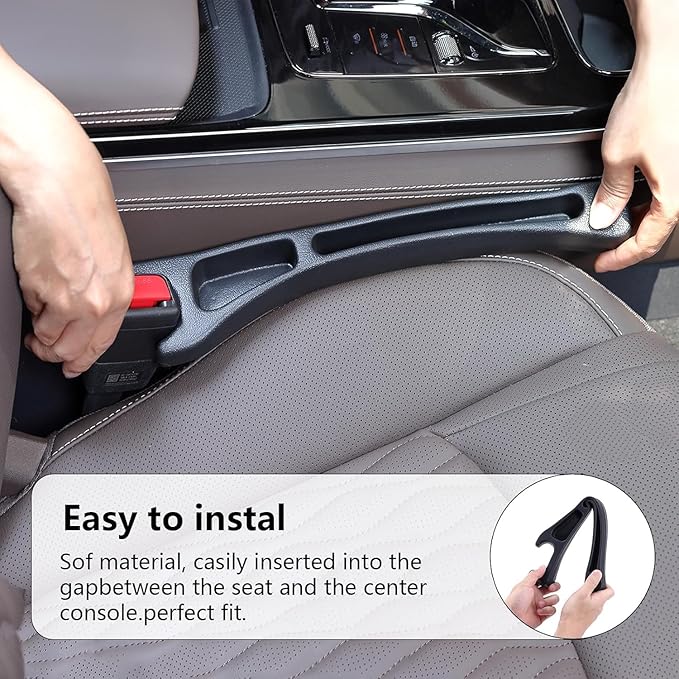 【Compatible with Nissan Rogue】 Seat Gap Filler,No Drop Seat Guard Compatible with Nissan Rogue,Drop Seat Guards for Cars(2Pcs),Emergency Keychain Car Escape Tool(2Pcs)