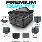 FORTEM Trunk Organizer For SUV Car Trunk Organizer, Foldable Storage, Car Accessories for Women Men, Collapsible Bag, Perfect Christmas Gifts, 600D Oxford, Non Slip Bottom, Straps, Soft Cover (50L)