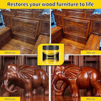 PIPIHUA Beeswax Polish and Conditioner for Wood Furniture - Waterproof & Restorer Wood Wax, Multipurpose Beeswax Furniture Polish and Cleaner for All Types and Colours(2×100g with 4 Sponges)