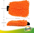 SCRUBIT 2 Pack Car Wash Mitt – Scratch-Free Car Sponges for Washing, Dual Sided Wash Mitts for Car Washing - Premium Car Washing Sponge for Cars, Trucks, and Boats