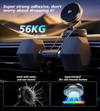 for Qi2 15W MagSafe Car Mount Charger with Cooling Fan, [Rapid Charging Cooler with RGB Lights], 78+LBS Stronger Suction Wireless Magnetic Mount on Vent/Dash/Windshield, for iPhone 17 16 15 14 13 12