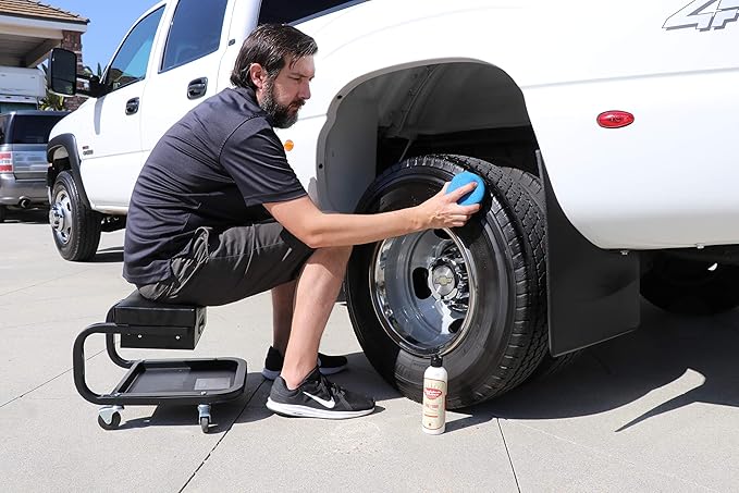 GOLDEN SHINE Tire & Trim Gel Dressing, 16 Ounce Bottle Shines and Protects Tires, Rubber and Exterior Trim, 16016