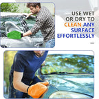 Teenyyou 6 Pcs Microfiber Dusting Mitt Car Wash Mitts Cleaning Glove with Thumb Reusable Terry Dusting Gloves with Elastic Wrist Cuff for Car Wheel Plants House Kitchen(Bright Color,9.84 x 7.87 Inch)
