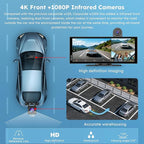 CARPURIDE W125S 11.26 Inch HD Wireless Carplay & Android Auto Screen, 4K +1080P+1080P Dash Camera for Cars with 64GB Card, with Loop Recording, Bluetooth, Voice Control, GPS, FM, Super Link