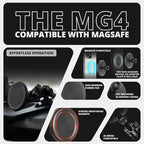 Tackform Link Vent Mount Magnetic Phone Holder - Compatible with MagSafe, BlueCruise, 2021-2025 Ford F150 & Raptor, 2023-2025 Ford Super Duty | Aluminum | 3.5" Arm | Black