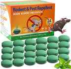 Mouse Rodent Repellent 24 Pack, Peppermint Oil Balls for Rodents Outdoor and Indoor Use, Deterrent Rats Mice Repellent for Car,Kitchen