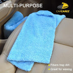 CARCAREZ Microfiber Towels for Cars, Car Drying Wash Detailing Buffing Polishing Towel with Plush Edgeless Microfiber Cloth, 450 GSM 16x16 in. Pack of 6
