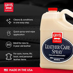 Griot's Garage Leather Care Spray, Car Seat Cleaner and Conditioner for Upholstery, Furniture, Clothing, and More, 11055, One Gallon