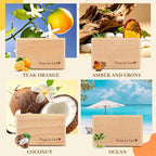 4 PCS Car Air Freshener - Wood Air Freshener - Car Odor Eliminator for Visor Clip-Variety Scent Refill, Vehicle Scent Diffuser for Cabin, Truck & SUV -Clip Included (4PCS)