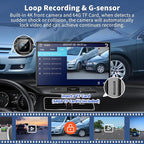 Wireless Carplay 11.3" A pple Carplay Screen for Car with 4K Dash Cam 1080P Backup Camera, Car Stereo for Carplay & Android Auto GPS Navigation/Bluetooth/Mirror Link/Voice Control/AUX/FM/Siri
