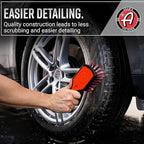 Adam's Polishes Tire Brush Premium Tire Brush for Car Detailing & Rubber Tire Car Cleaning| Use W/Tire Cleaner or All Purpose Cleaner & Before Tire Shine or Wheel Cleaner