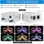 ATOKEE 16W Starlight Headliner Kit 600pcs 0.03in 9.8ft, Twinkle Dual Port Fiber Optic Star Lights for Car Ceiling Home Use, Controlled Via APP/Remote