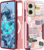 for Moto G Stylus 5G 2024 Case - Compatible with MagSafe Women Girls Cute Magnetic Phone Cover Girly Kawaii Unique Pretty Heavy Duty Shockproof Design for Motorola Moto G Stylus 5G 2024 Cases
