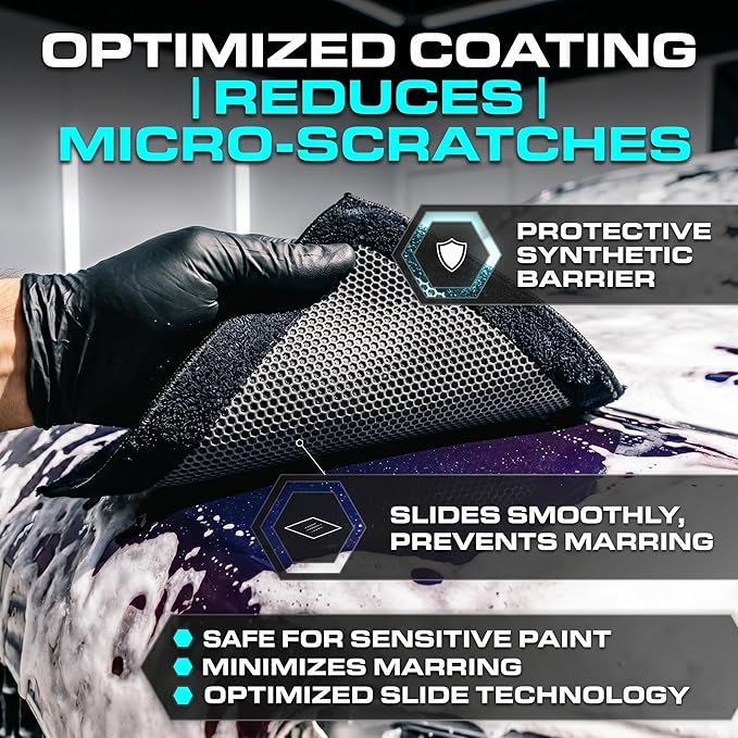 NADUSEP Clay Towel for Auto Detailing – Synthetic Clay Bar Towel 12” x 12” – Paint & Glass Decontamination Tool for Car Wash, Removes Contaminants for Cars, Trucks, SUVs