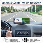 Car and Driver IntelliDash Pro X10, 10" Wireless Apple CarPlay & Android Auto Display, Portable Touchscreen Car Stereo w/Bluetooth, GPS Navigation, FM/AUX, Backup Camera Compatible for Cars & Trucks