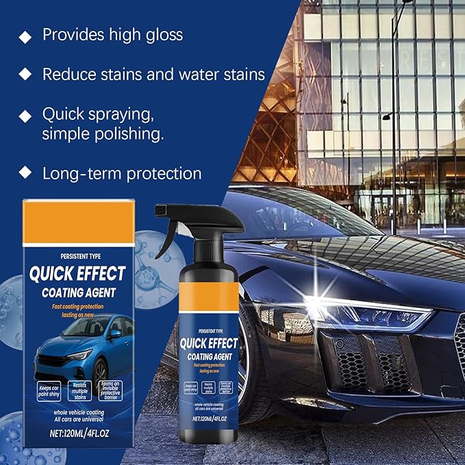 Advanced Car Quick-acting Coating Agent Spray, Persistent Type Quick Effect Coating Agent, Multifunctional Car Scratch Remover, Universal Vehicle Use 2Pack