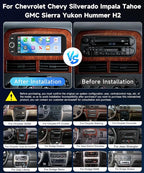 4Core+64G Radio for Dodge Ram 1500/2500/3500 2002-2006,for Jeep Grand Cherokee 1999-2004,for Jeep Wrangler 2003-2006-Android Wireless CarPlay Android Auto 5G WiFi 6.86” IPS Touch Screen Car Radio