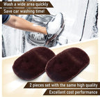 Yours Car Wash Mitt, Ultra-Soft Microfiber Wash Mitt for Car Wash Kit, Scratch-Free & Gentle for Car Detailing and Paint Protection, 2 Pack, Brown