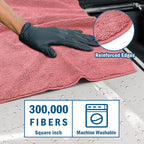 HOMEXCEL Professional Large Microfiber Car Drying Towels 2 Pack, Lint Free, Scratch Free, Highly Absorbent Drying Towel for Cars, SUVs, RVs, Trucks, and Boats,31" x 24",Red