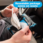 Fortress Car Interior Wipes with Microfiber Cloth (25 ct, Pack of 16) for Car Interior Cleaning, Dashboard, Seats, Detailing, and Steering Wheel [Travel Size] Skin-Safe Car Interior Cleaner Supplies