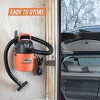 Armor All® AA155 1.5-Gallon 2 Peak HP Portable Wet/Dry Vacuum, Orange