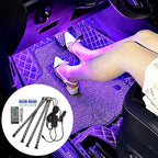 MAGICLULU LED Car Interior Light Strip Kit 72 LED Remote Control Ambient Lighting for Cars Adjustable Color Easy to Install Decorative Trim Lights