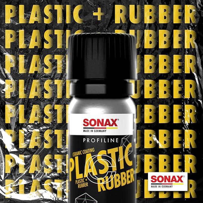 SONAX Profiline Plastic + Rubber Ceramic Coating | Si-Carbon Technology for Exterior Plastic & Rubber Protection | Restores Faded Trim & Bumpers | UV Protection for Tires & Trim | 241000 | 50ml
