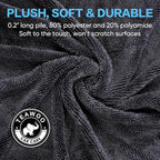 TEAWOO Shiny Wipes Shower Cleaning Cloth, Ultra Absorbent Car Drying Towel, 2 Pack 16 x 24 inch Microfiber Cleaning Cloth for Car, Bath & Househood