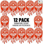 Chemical Guys Car Fresheners, Hanging Air Fresheners - Signature Scent for Cars, Trucks, SUVs, RVs, Home, Office, Work, Dorm Room, & More - 12 Pack