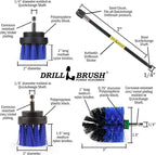 Ultimate Boat Cleaning Kit with 7 Inch Extension - Pool Cleaning Accessories - Carpet Cleaner - Boat Deck Brush - Water Slide Cleaning Tool - Hot Tub - Pool Scrubbing Brush Set - Aquatic Cleaning Tool