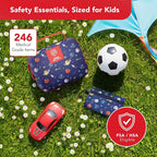 Swiss Safe First Aid Kit for Kids 246 Pieces - for Travel, Home & Car Emergency Kit, Baby & Toddler First Aid, Small Portable Kit with Mini Bag