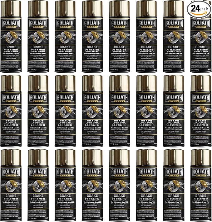 Kogler Goliath Steel Non-Chlorinated Brake Cleaner Spray, Low-VOC Fast-Drying Brake Parts Degreaser, Removes Grease, Oil & Brake Dust, 14 oz, Case of 24