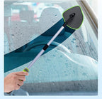 XINDELL Windshield Cleaner Tool, Car Window Cleaning Kit with 4 Reusable Microfiber Pads, Extendable Handle & 360° Rotating Head, Safety Hammer, Streak-Free Auto Glass Wiper for Car Truck SUV RV