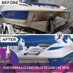 Boat Hull Cleaner for Fiberglass Boats 32 oz - Hard Water Stain Remover, Rust Cleaner Liquid, Calcium Remover, Gel Coat Care, Professional Boat Cleaning Supplies for Deck Wash and Hull Cleaning