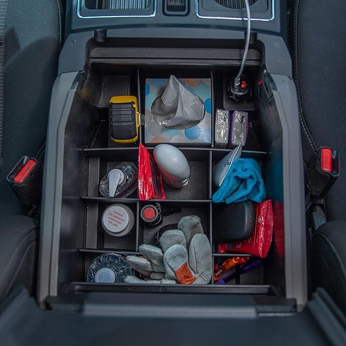 Vehicle OCD - Center Console Organizer for Ford F150 (2021-2026) (Full Console w/Bucket Seats ONLY) - Made in USA - Select 2024-2026 Models - SLX169