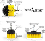 Drillbrush Drill Brush Attachment Set for Bathroom Cleaning – Power Scrubber Brush Kit for Tub, Tile, Shower, and Grout – All-Purpose Household Cleaning Brushes for Drill - Electric Grout Cleaner Kit