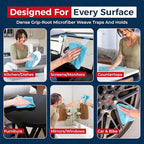 USANOOKS Microfiber Cleaning Cloth - Turq - 24Pcs (12.5x12.5 inch) High Performance - 1200 Washes, Ultra Absorbent Car Towel Traps Grime & Liquid for Streak-Free Mirror Shine - car Washing Cloth