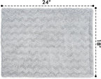 Greenfound Microfiber Towel for Cars, 1000GSM Car Drying Towel, Double Twist Pile & Edgeless Design, No Streaks, Scratches, or Water Spots, Soft and Absorbent, 18"×24", Wave Silver&Grey