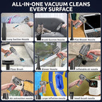 Handheld Vacuum Cordless Vacuum Cleaner with 9 Extensions, 18000Pa Brushless Suction & Air Blower (2-in-1), 7800mAH Battery, Steel+HEPA Filter, Car Vacuum, Dust Buster for Interior, Home & Pet Hair
