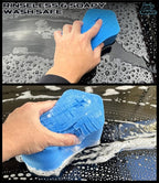 Sudz Budz® Premium Foam Ergonomic Grid Car Wash Sponge 1pc | Anti-Marring Sponge for Soap and Rinseless Washing | Cross-Cut, Easy Grip, Durable, Soft, Scratch-Free Car Cleaning and Detailing