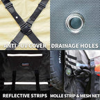 ALL-TOP Spare Tire Trash Bag, Heavy Duty Truck Tailgate Trash Bag, Cargo Storage Bag for Jeep, Truck, SUV or Car, Fit up to 40'' Tire (Gobi Tan)