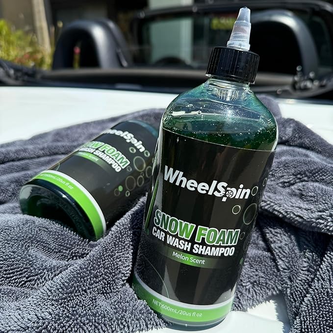 WheelSpin Snow Foam Extreme Foaming Car Wash Shampoo for Pressure Washer & Foam Cannon Melon Scent (600ml / 20oz)
