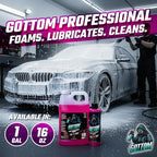 Gottom Car Wash Soap, Pink, 1 Gallon (128 oz), Nitro Cherry Scent - High Suds Car Shampoo for Foam Cannon & Bucket Wash, pH Neutral Foam Soap, Safe for Paint & Sealants