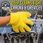 Chemical Guys The Stranger Double Sided Mitt Yellow/Black 2 Pack - Versatile Car Wash and Detailing Mitt with Scratch-Free Microfiber Cleaning (MIC51002)