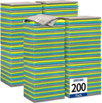 FIXSMITH Shop Towels-200 Pack, Multi-Functional Shop Rags, 12 x 16 in Microfiber Cleaning Cloth, Highly Absorbent Cleaning Rags, Cleaning Towels for Car Kitchen Home Office