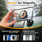 MagSafe Car Mount Charger, 2 in 1 Magnetic Phone Holders for Car, 15W Fast Charging Mag Safe Car Charger Stick on Dashboard Windshield, Car Accessories for iPhone 17/16/15/14/13/12 Series